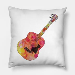 Acoustic guitar psychedelic colours Pillow