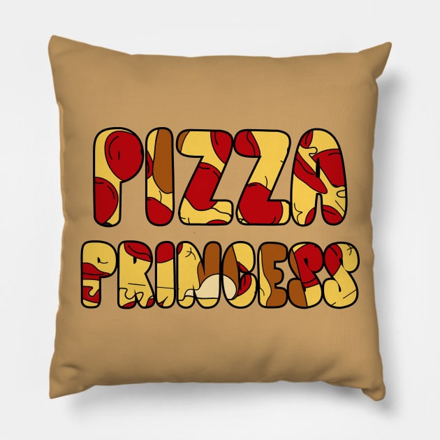 Pepperoni Pizza Princess Pillow by charlescheshire