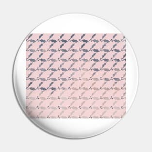 Blushing holly - industrial grey Pin