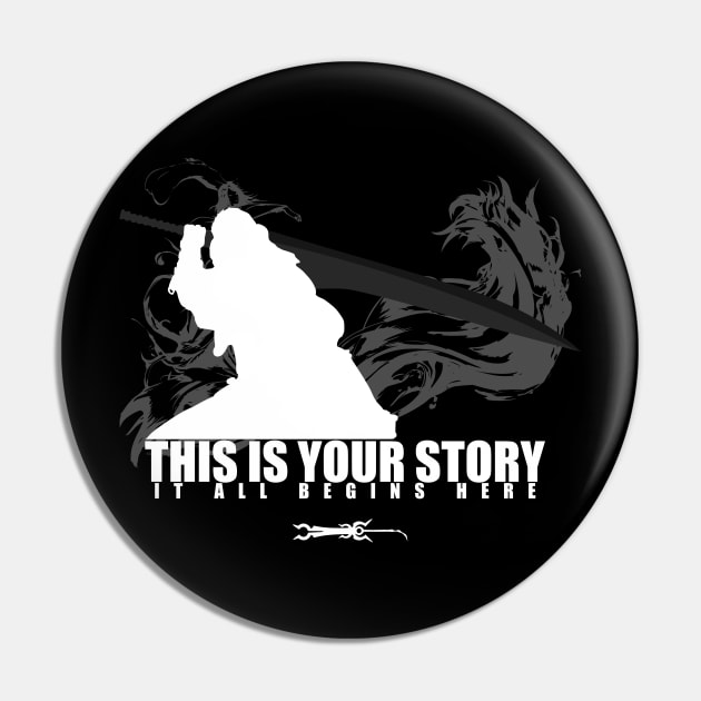 This is your story - Auron Pin by degdesign