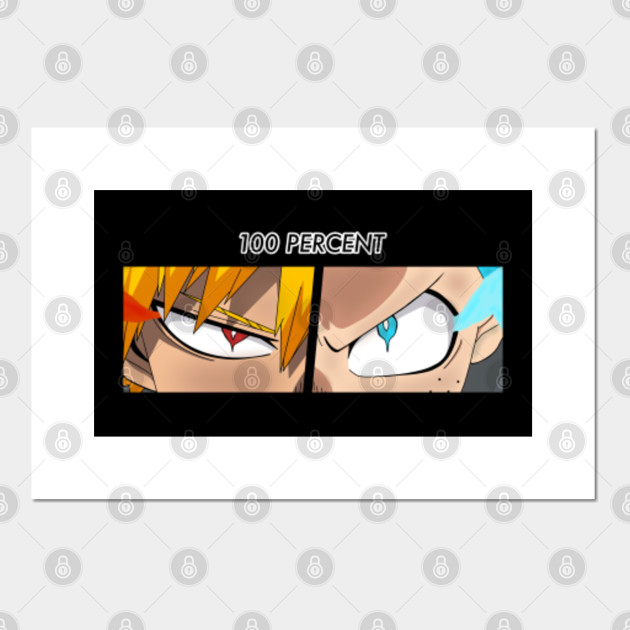 Deku And Bakugo 100 Percent My Hero Academia Posters And Art Prints Teepublic Midoriya y bakugou one for all 100 vs nine sub español 4k my hero academia heroes rising. usd