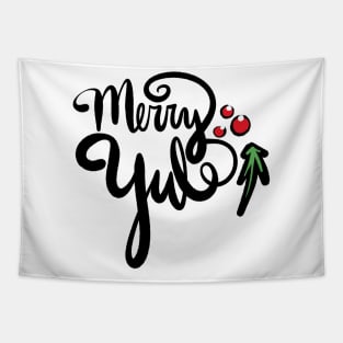 Merry Yule Season's Greetings Tapestry