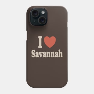 I Love Savannah - Retro Color .DNS Phone Case