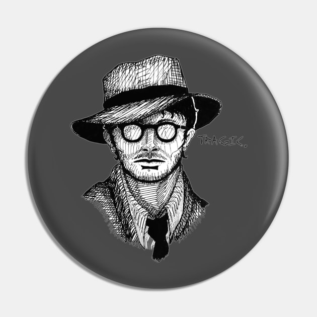 Tragic detective Pin by Luke Jay Art