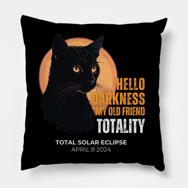 HELLO DARKNESS MY OLD FRIEND 2024 ECLIPSE Pillow by Lolane