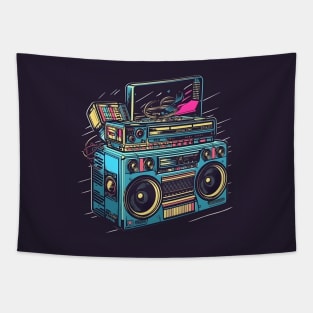 Ghetto Blaster Boom Box 80s Hip-Hop Stereo Tapestry