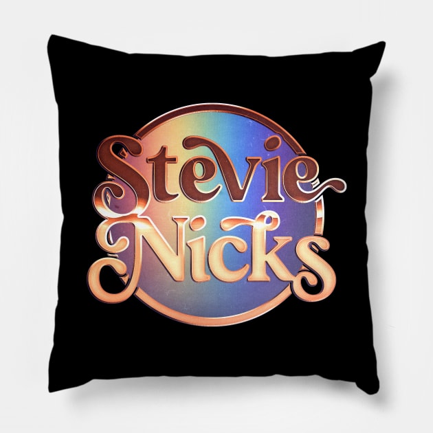 Stevie Nicks -- Retro 70s Style Original Typography Design Pillow by DankFutura