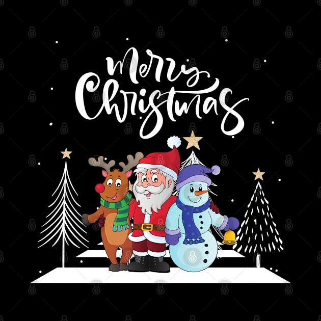 Christmas Crossroads Cute Santa And Team by Nutrignz