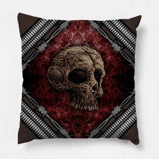 drawing skull Pillow