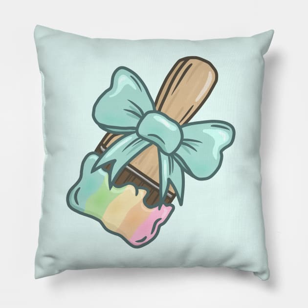 Neopets Baby Paint Brush Pillow by Jewelia