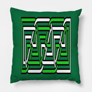 Decorative Rectangular Celtic Interwoven Knot Pattern 1 Pillow