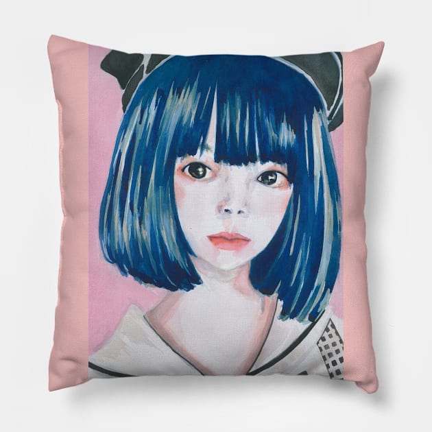 Portrait of Nanaho Pillow by StaFlo