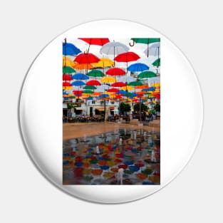 Colourful Umbrellas Torrox Costa Del Sol Spain Pin