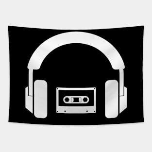 Music Lover - Headphones and Cassette Tape Tapestry