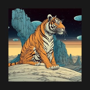 Tiger In Alien Planet T-Shirt