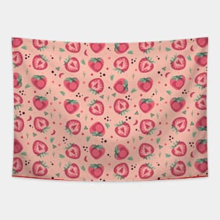 Strawberry Very Pink Pattern Tapestry