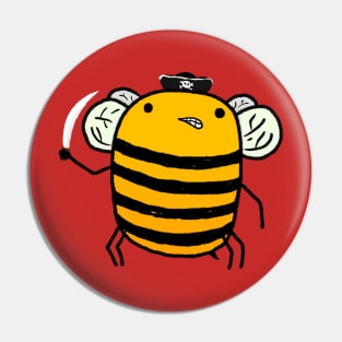 Captain Black Bee(ard) Pin