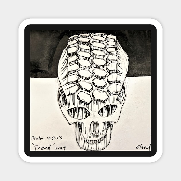 Tread for inktober 2019 by Chad Brown Magnet by chadtheartist