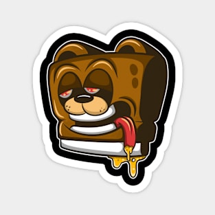 bear printing cartoon Magnet