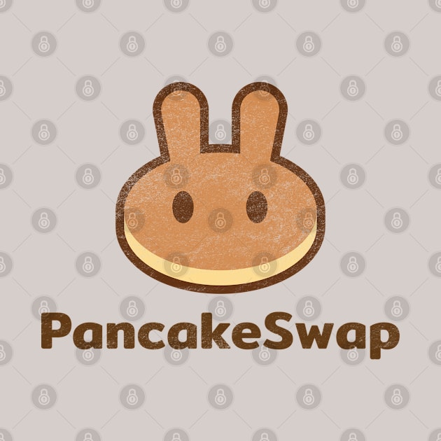 PancakeSwap CAKE Crypto Coin Brown Letters Vintage by TGKelly