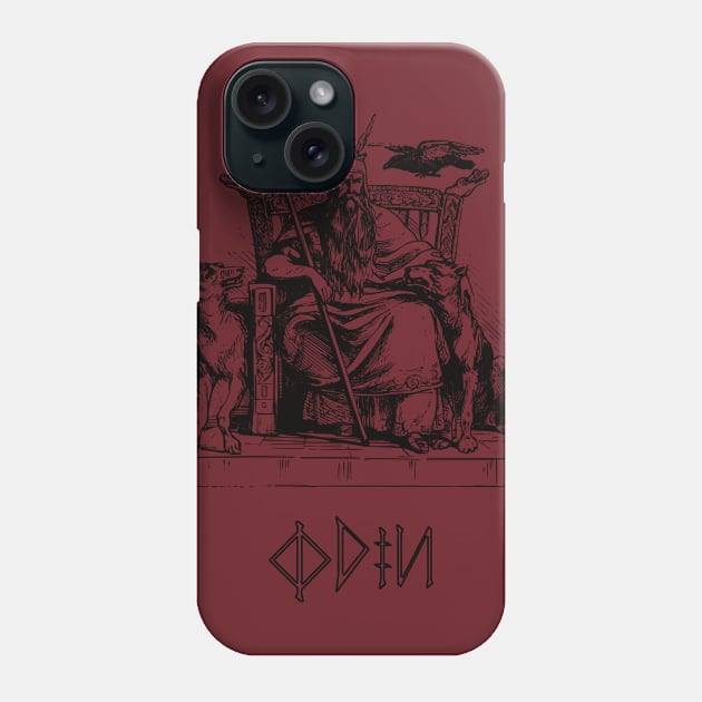 Allfather Odin on his Throne Phone Case by Beltschazar