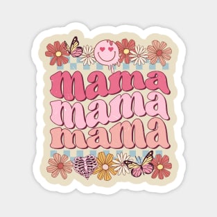 Mama Retro Flowers Valentine, Mama Mini Matching Valentine Magnet