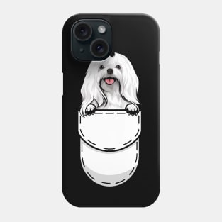 Funny Maltese Pocket Dog Phone Case