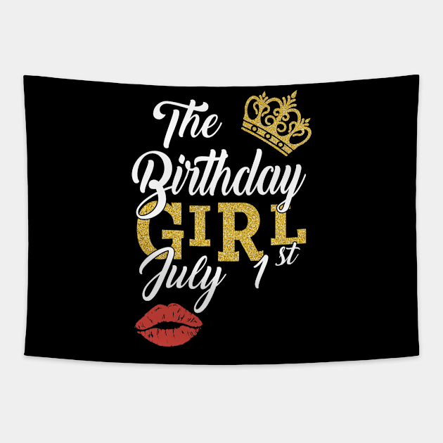 Queen The Birthday Girl July 1st Shirt Tapestry by Bruna Clothing