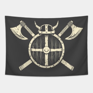 Viking warrior print Tapestry