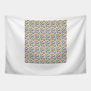 Diamond Hearts Color Tapestry