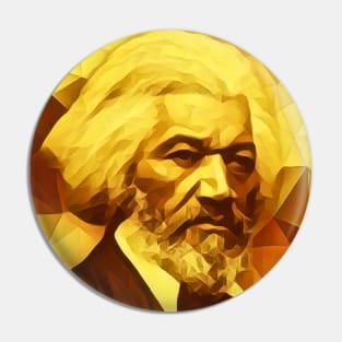 Frederick Douglass Golden Portrait | Frederick Douglass Artwork 10 Pin