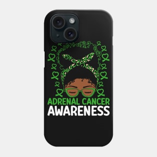 Afro Messy Bun Adrenal Cancer Awareness Phone Case