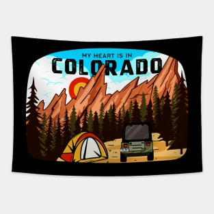 My Heart Is In Colorado National Park Camping Tapestry