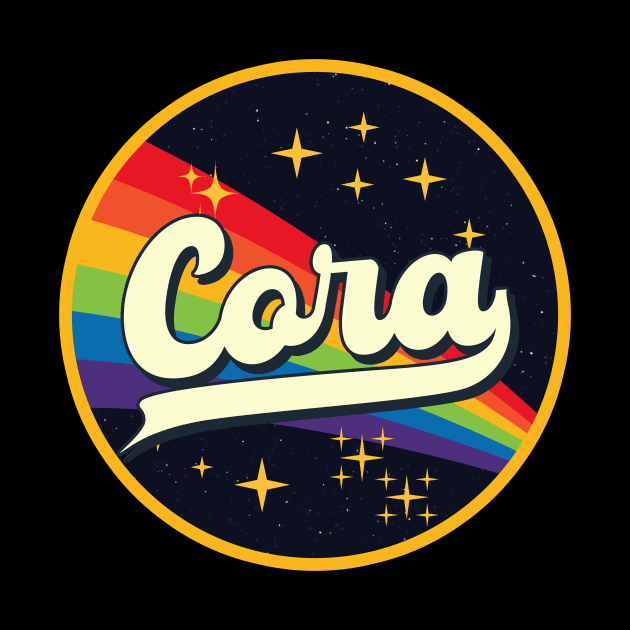 Cora // Rainbow In Space Vintage Style by LMW Art