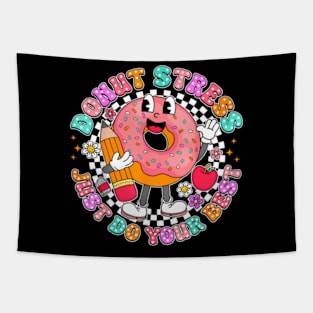 Women Retro Donut Stress Just Do Your Best Staar Testing Tapestry