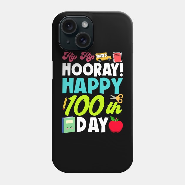 Happy 100th Day of School Teachers Kids 100 Days Smarter Phone Case by uglygiftideas