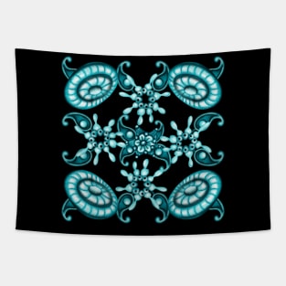 Blue zenarts flowers Tapestry