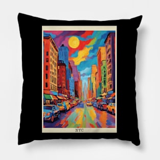 fauvism art of new york city usa Pillow