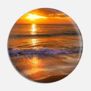 SunSet Ocean Waves Pin