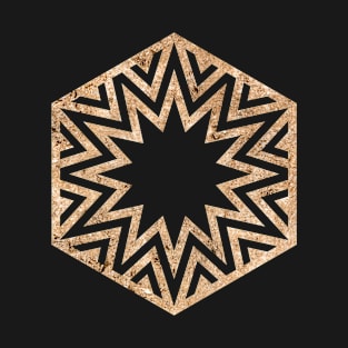 Gold Geometric Glyph Mandala Sigil Rune Sign Seal  -  422 T-Shirt