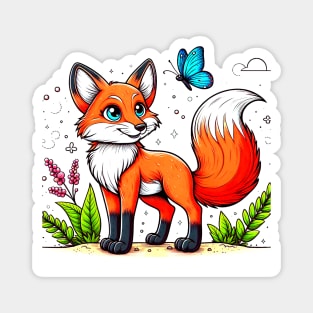 Delightful Fox Magnet