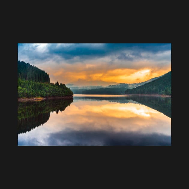 Lake Oasa at sunset in Romania by naturalis