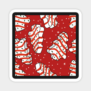 Red Christmas Tree Cake Magnet