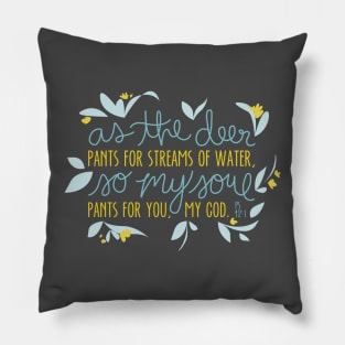 As the Deer Floral Bible Verse Pillow