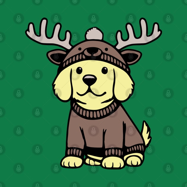 Puppy Reindeer by KayBee Gift Shop