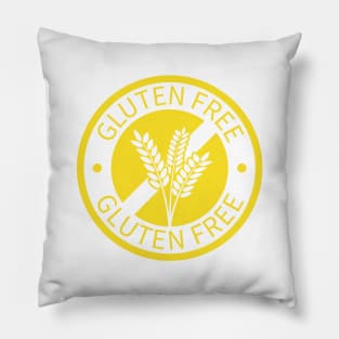 Yellow gluten free logo Pillow
