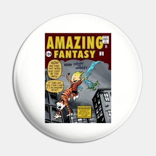 Calvin and his Amazing Friend Parody Pin