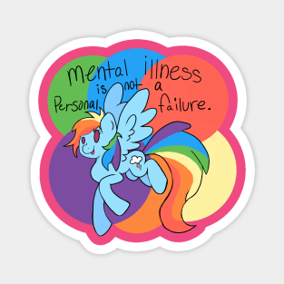 Rainbow Dash Mental Health Magnet