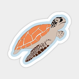 The Orange Turtle Magnet