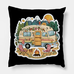 Camping Van Life Pillow